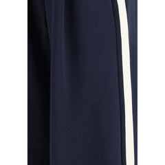 Max Mara Blaue Freizeithose aus Baumwolle