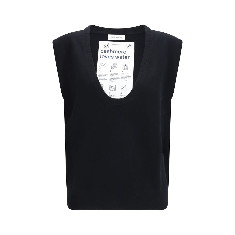 Extreme Cashmere Schwarzes Elastan-Sweatshirt