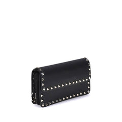 Valentino Garavani Black Calf Leather Bos Taurus Wallet