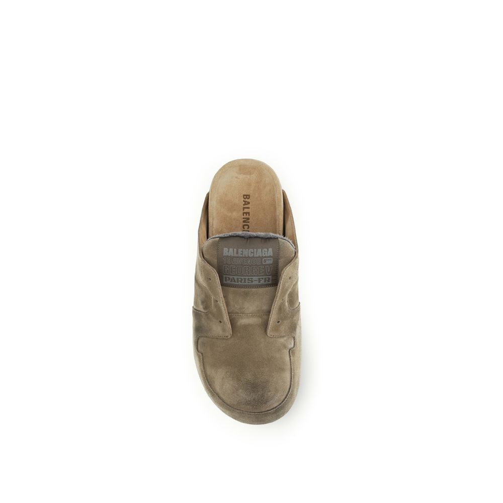 Balenciaga Beige Kalfsleer Bos Taurus Muiltjes