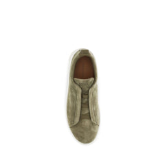 ZEGNA Bicolor Calf Leather Bos Taurus Low Top Sneakers
