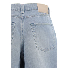 Onze Legacy Blauwe Katoenen Bermudashorts