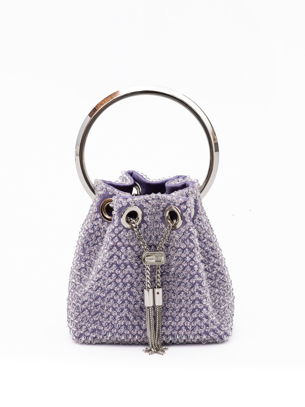Jimmy Choo Lichtpaarse Bon Bon Micro Crystals Bucket