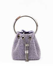 Jimmy Choo Lichtpaarse Bon Bon Micro Crystals Bucket