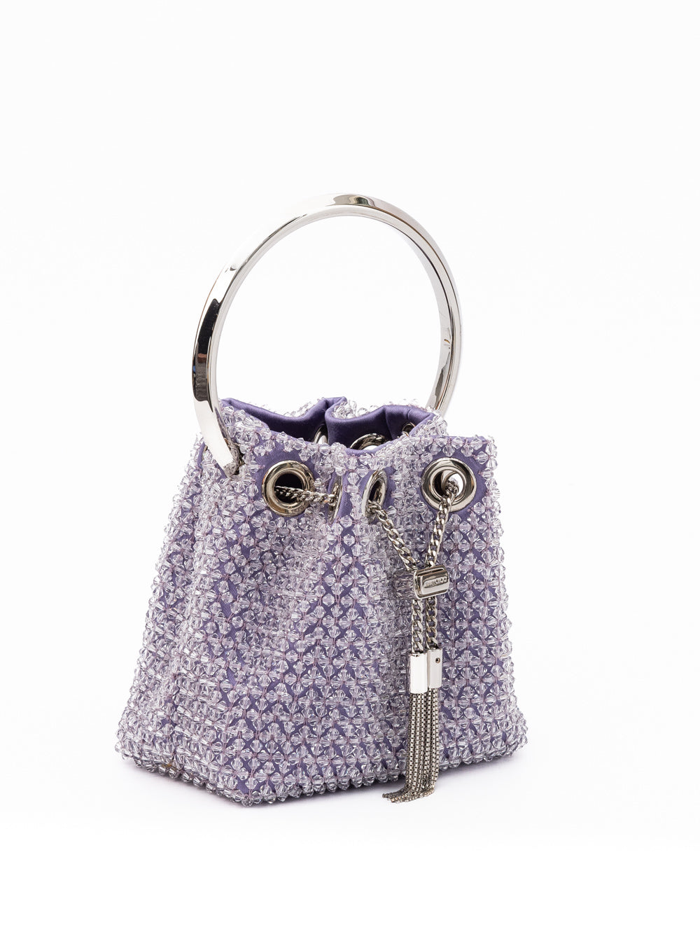 Jimmy Choo Lichtpaarse Bon Bon Micro Crystals Bucket