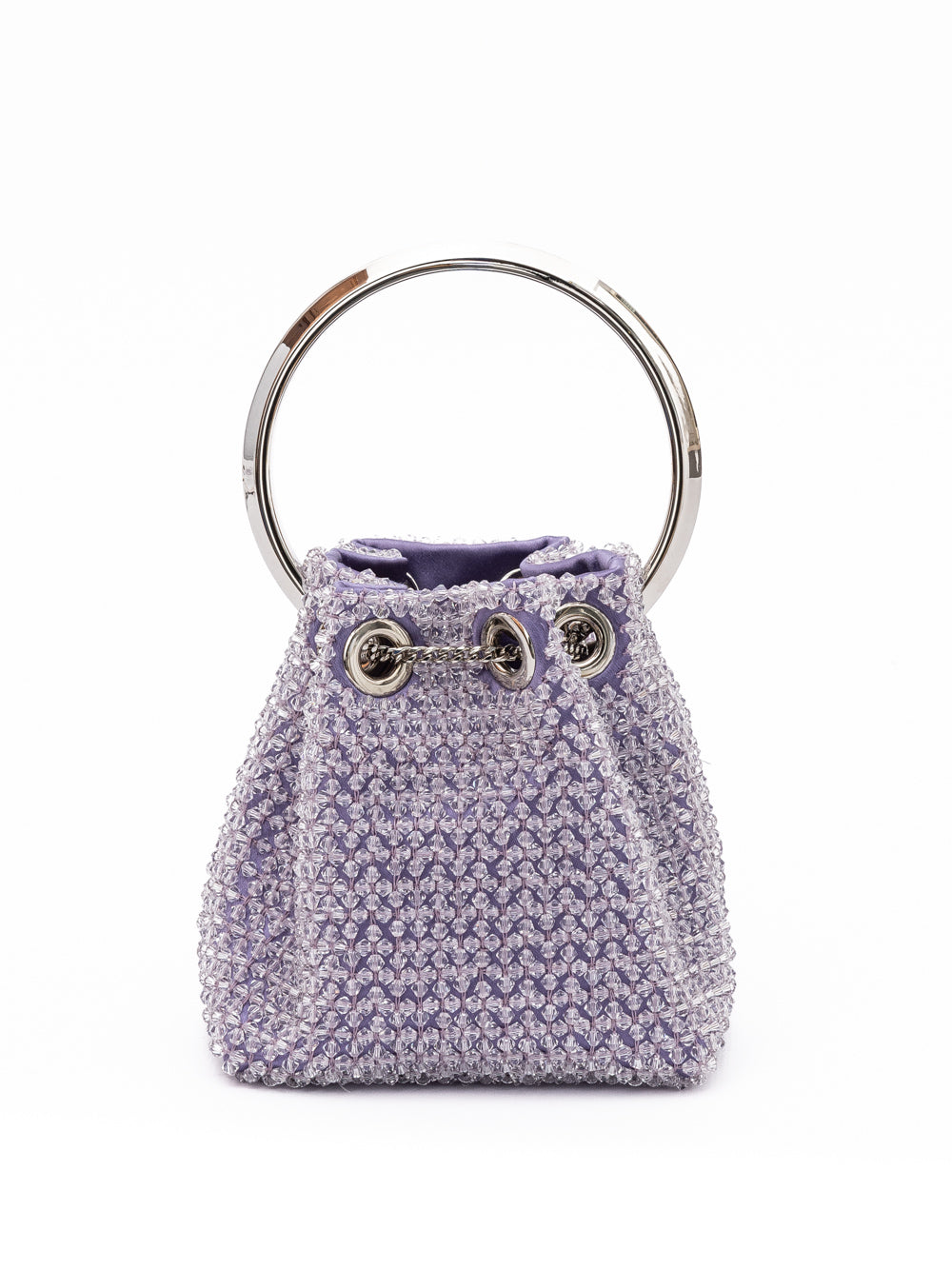 Jimmy Choo Lichtpaarse Bon Bon Micro Crystals Bucket