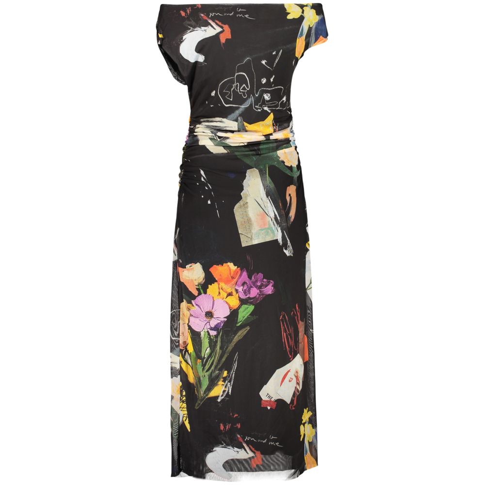 Desigual schwarzes Viskosekleid für Damen