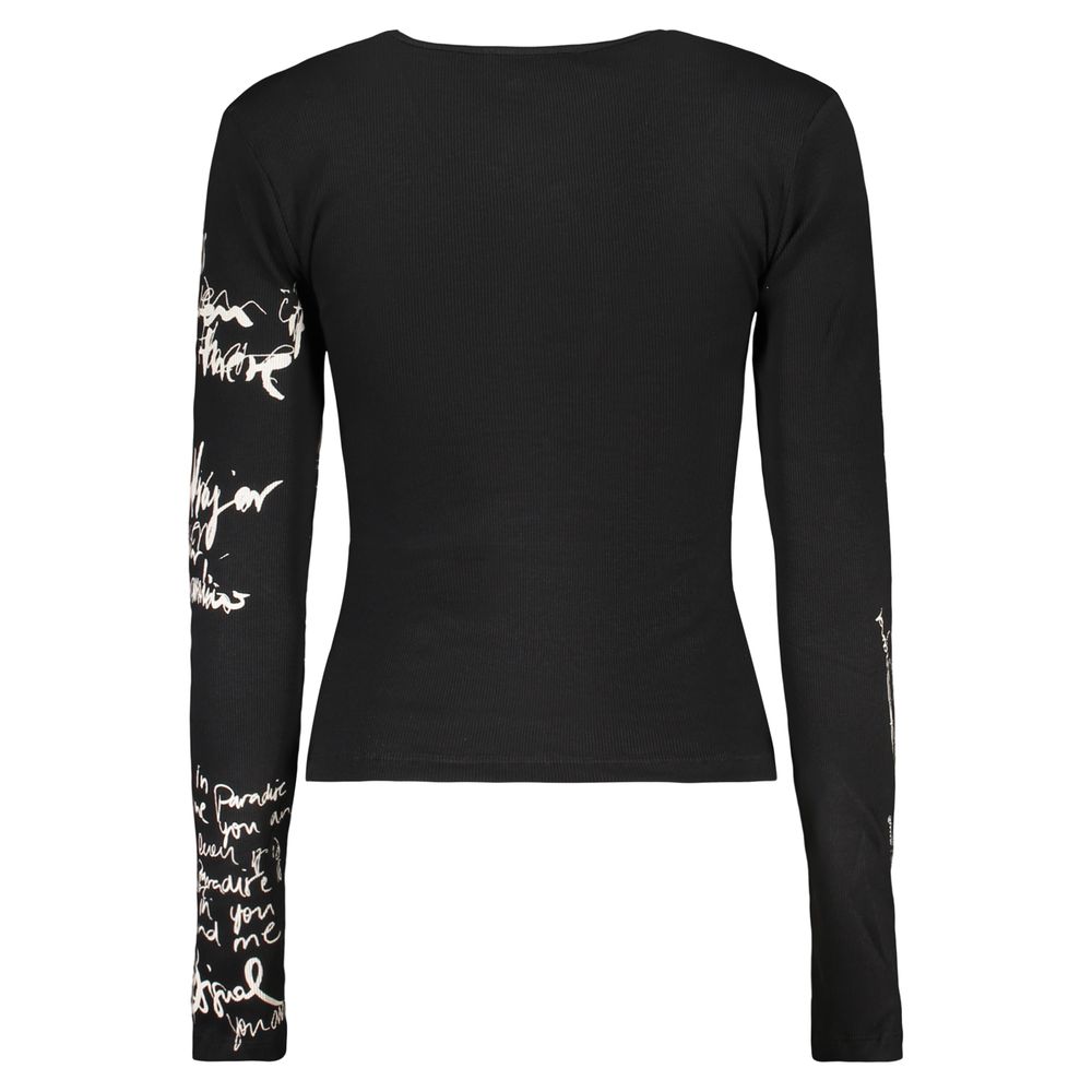 Desigual Schwarzer Damenpullover aus Baumwolle