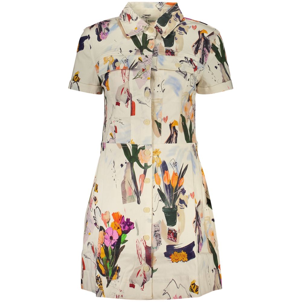 Desigual Weißes Viscose Damenkleid