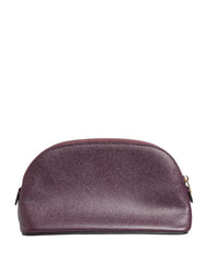 Dolce & Gabbana Donkerpaars Leren DG Logo Rits Rondom Handtas Portemonnee