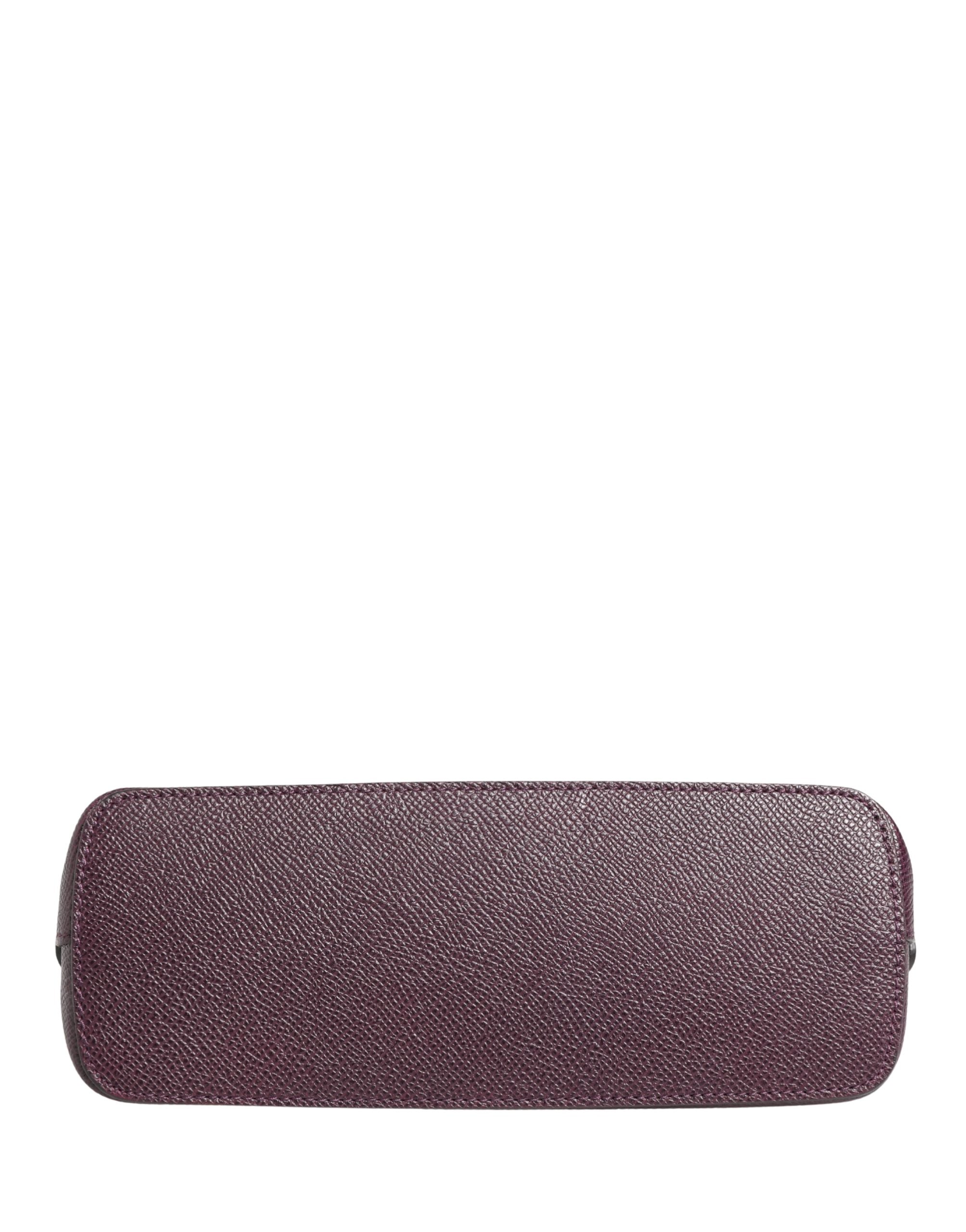 Dolce & Gabbana Donkerpaars Leren DG Logo Rits Rondom Handtas Portemonnee