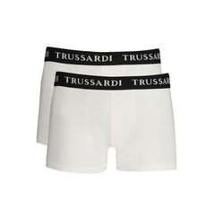 Trussardi White Cotton Herren Boxerbrief