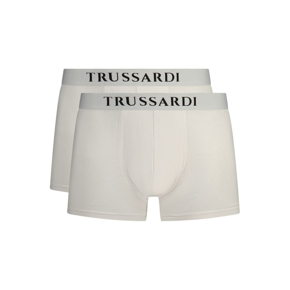 Trussardi Bianco Katoenen Boxershort voor Heren