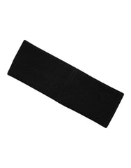 Dolce & Gabbana Herren Schwarz Weiß Kaschmir Logo Stirnband Mütze