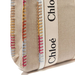 Chloé Beige Linen Tote Bag