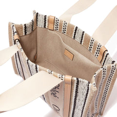 Chloé Beige Linnen Tote Tas