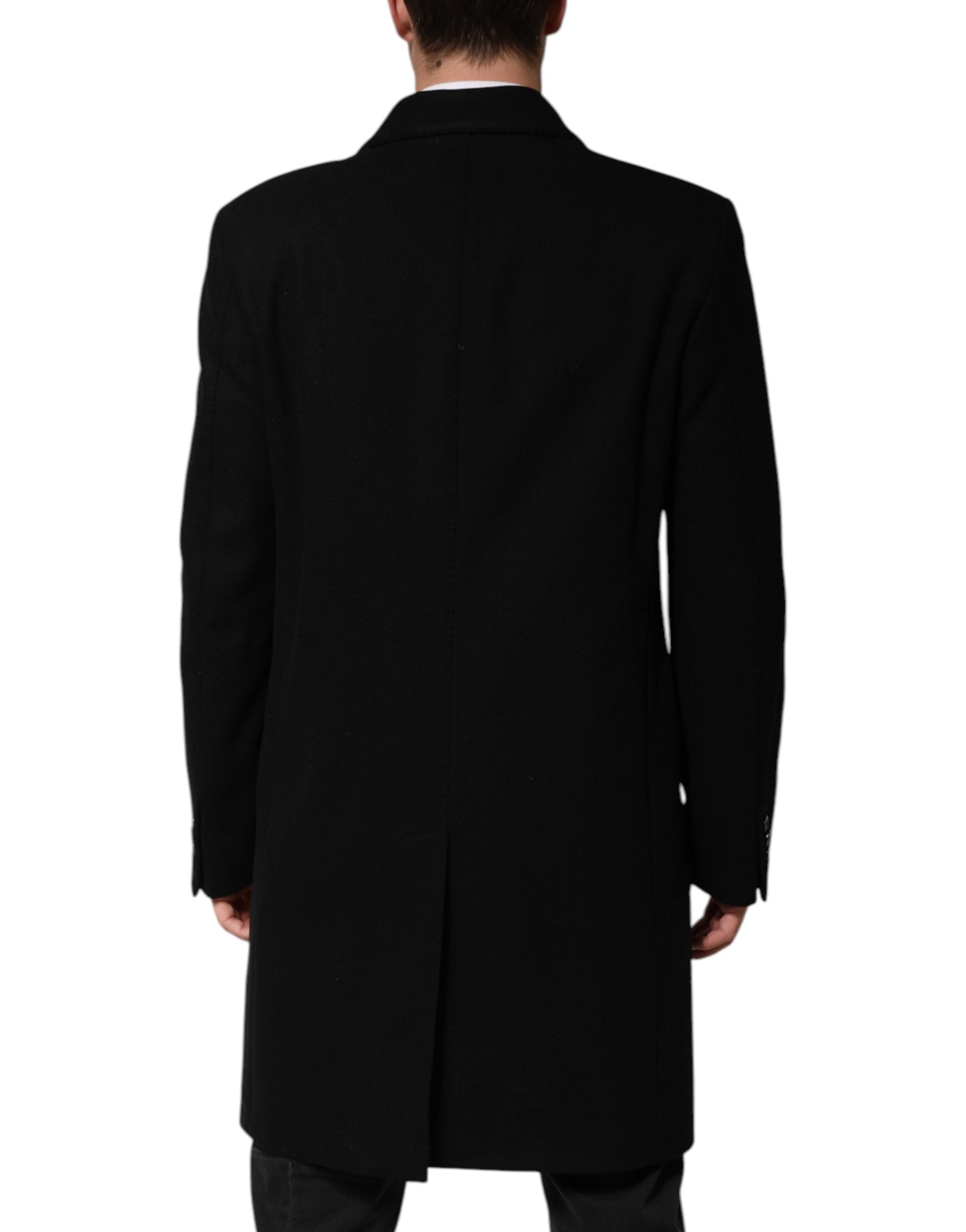 Dolce & Gabbana Schwarzer Blazer mit heraldischem Patch und Einreihung
