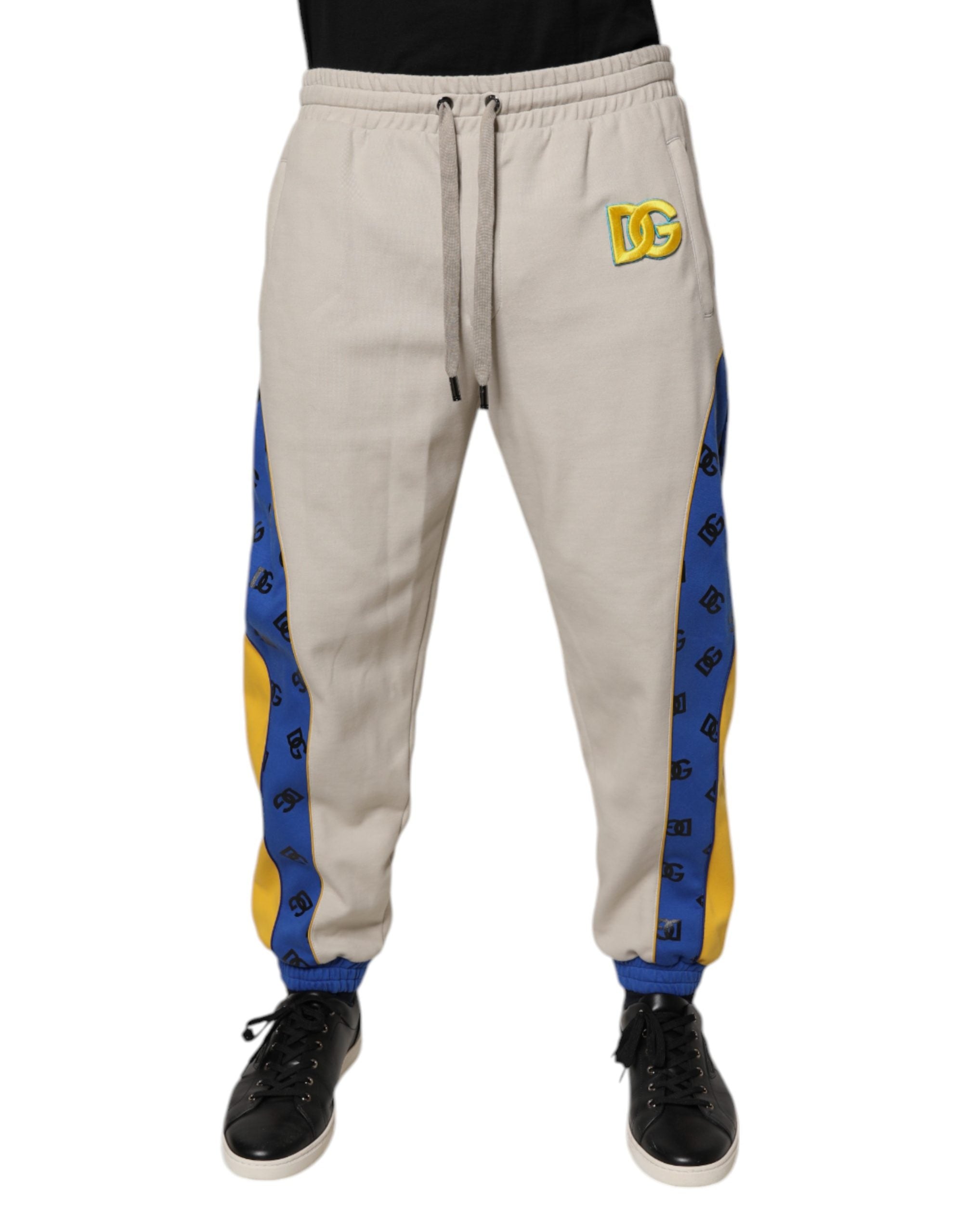 Dolce & Gabbana Multicolor Cotton DG Jogger Sweatpants Hose