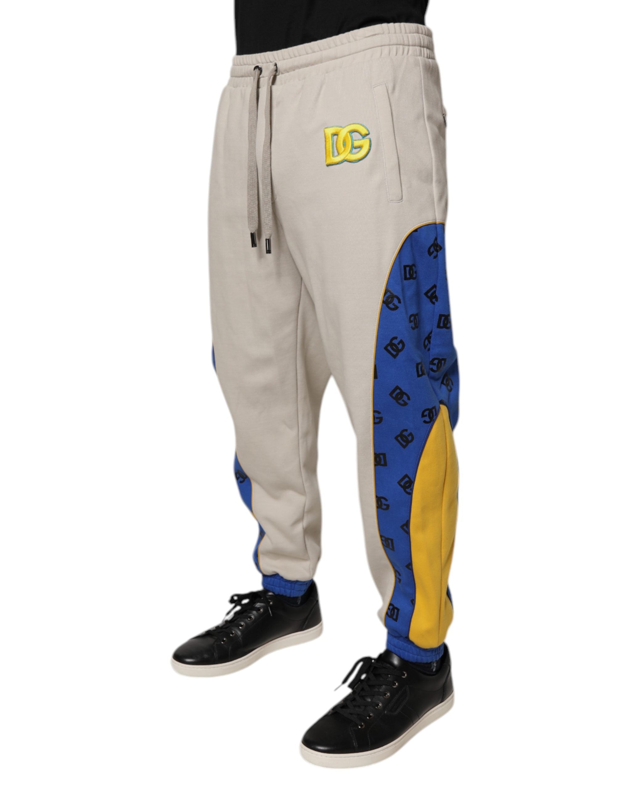 Dolce & Gabbana Multicolor Cotton DG Jogger Sweatpants Hose