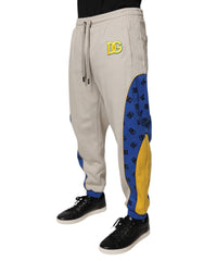 Dolce & Gabbana Multicolor Cotton DG Jogger Sweatpants Hose