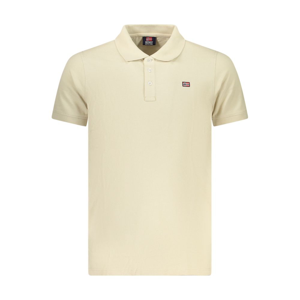 Norwegen 1963 Beiges Poloshirt aus Baumwolle für Herren