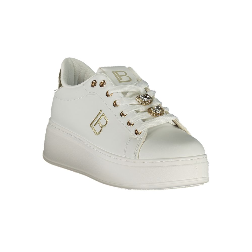 Laura Biagiotti Bianco Polyurethan Damen Sneaker