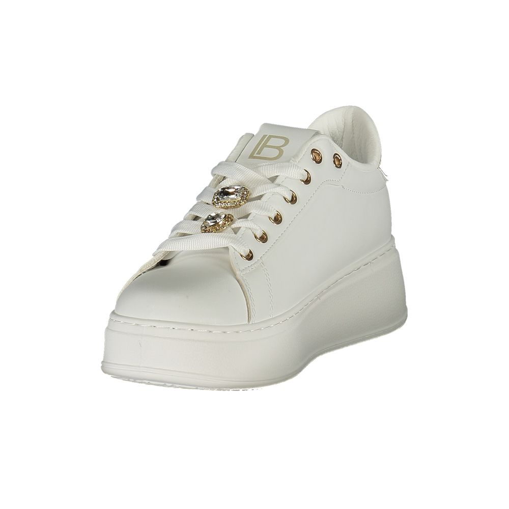Laura Biagiotti Bianco Polyurethan Damen Sneaker
