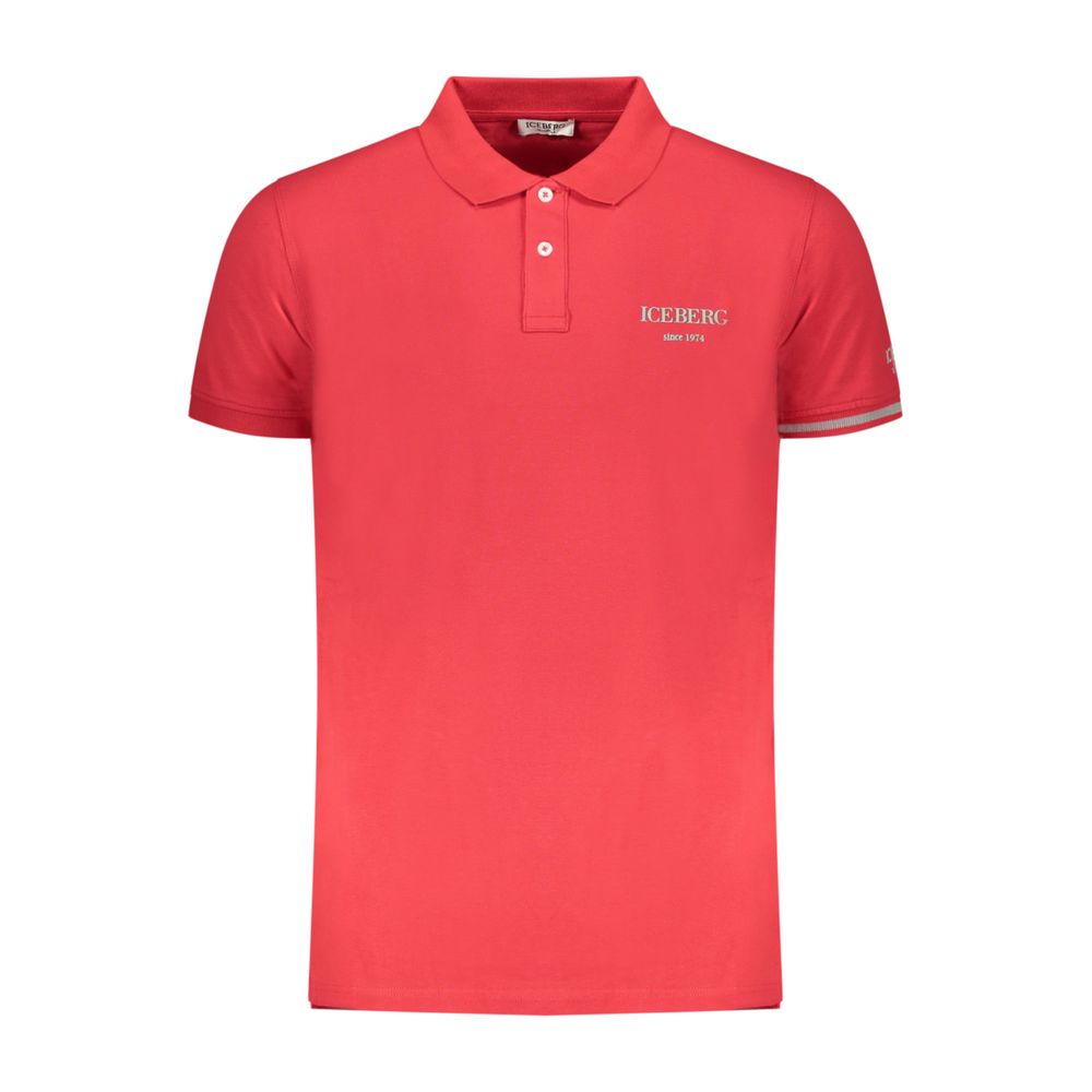 Iceberg Red Cotton Herren Polohemd