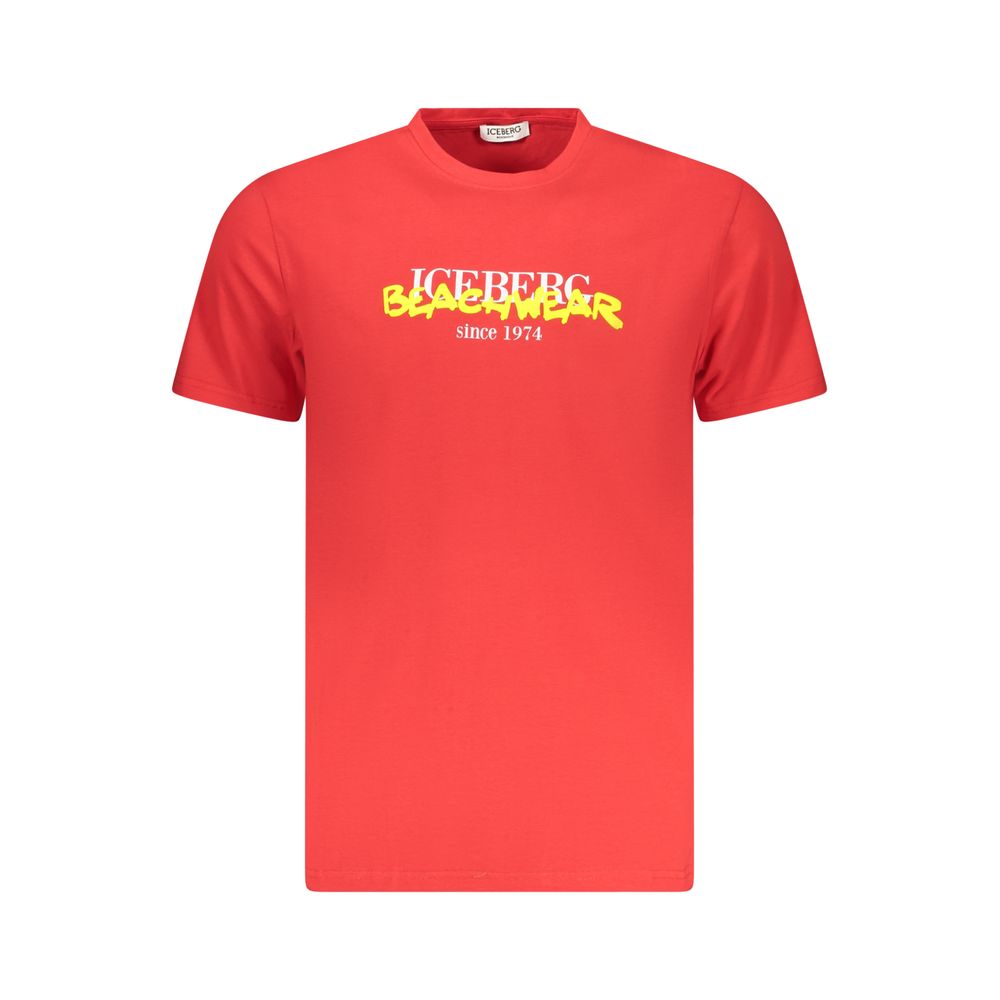 Iceberg Red Cotton Herren-T-Shirt