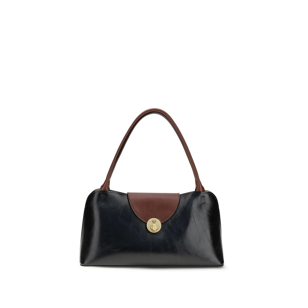 Versace Schultertasche aus schwarzem Kalbsleder (Bos Taurus)
