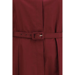 Gabriela Hearst Bordeauxfarbenes Freizeitkleid aus Baumwolle