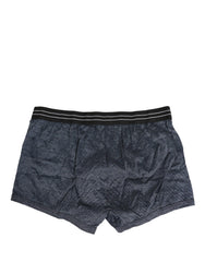 Dolce & Gabbana Donkerblauwe Katoenen Boxershort met Logo (Regular Fit)