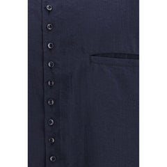 Giorgio Armani Blue Silk Dress Shirt