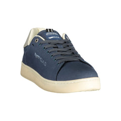 Gasblauwe polyester herensneaker