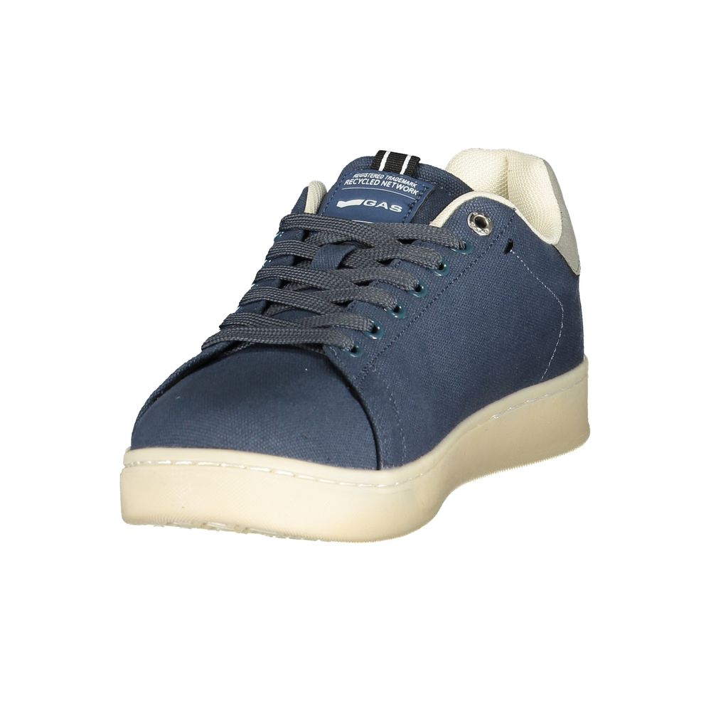 Gasblauwe polyester herensneaker