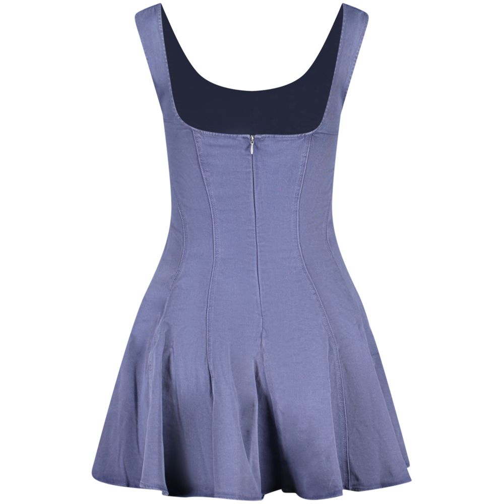 Desigual Blaues Damenkleid aus Baumwolle