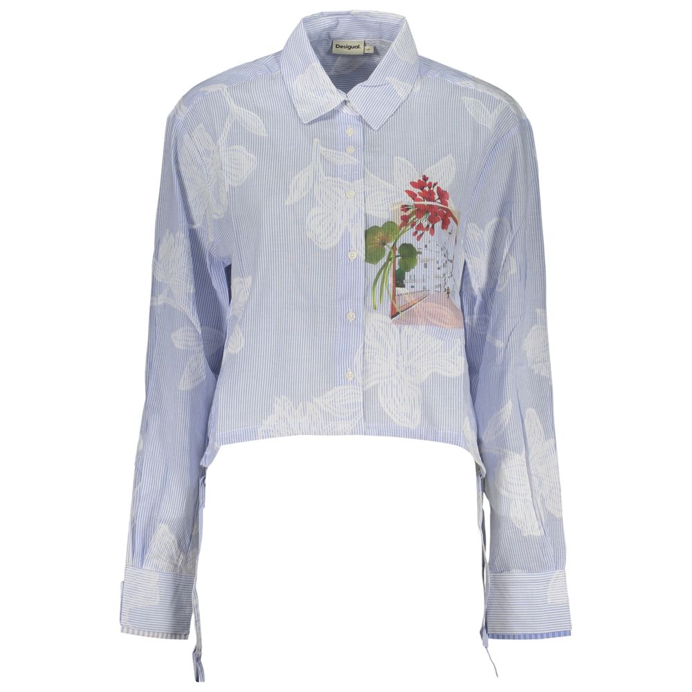 Desigual Azzurro Baumwoll-Damenhemd