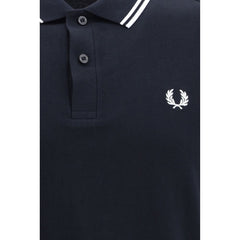 Fred Perry blauw katoenen poloshirt