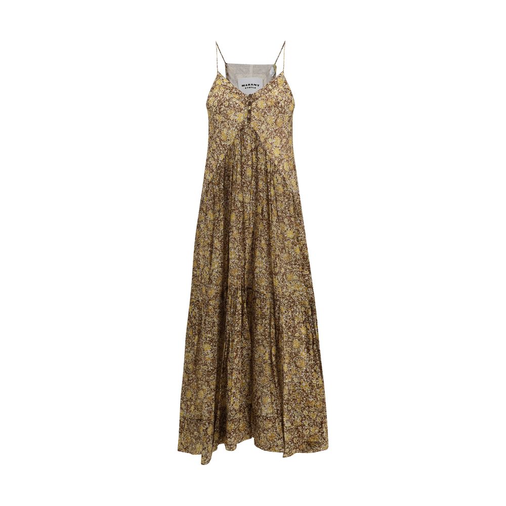 Marant Étoile Freizeitkleid aus zweifarbiger Baumwolle