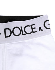 Dolce & Gabbana White Logo Waistband Regular Boxer Underwear