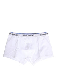 Dolce & Gabbana Weiße Boxershorts mit Logobund