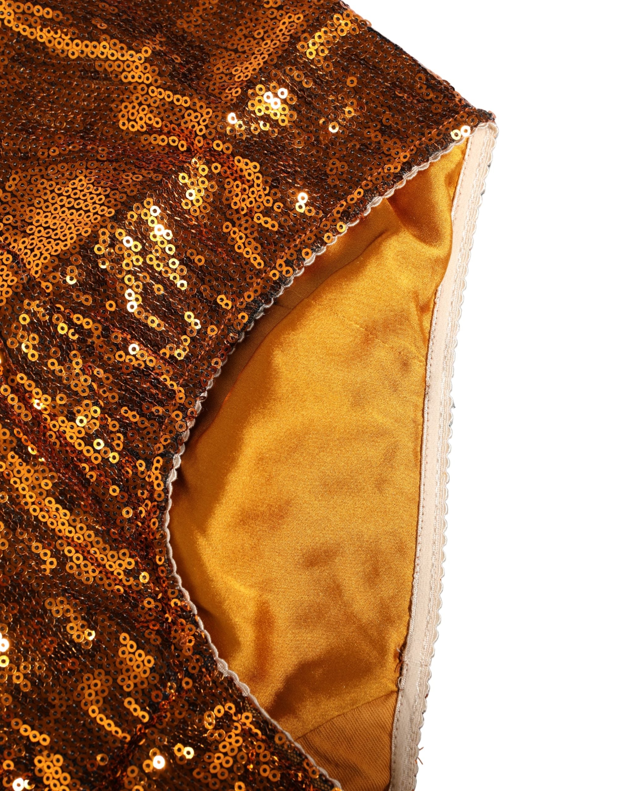 Dolce & Gabbana Oranges Pailletten-Nylon-Taillengürtel-Unterwäsche