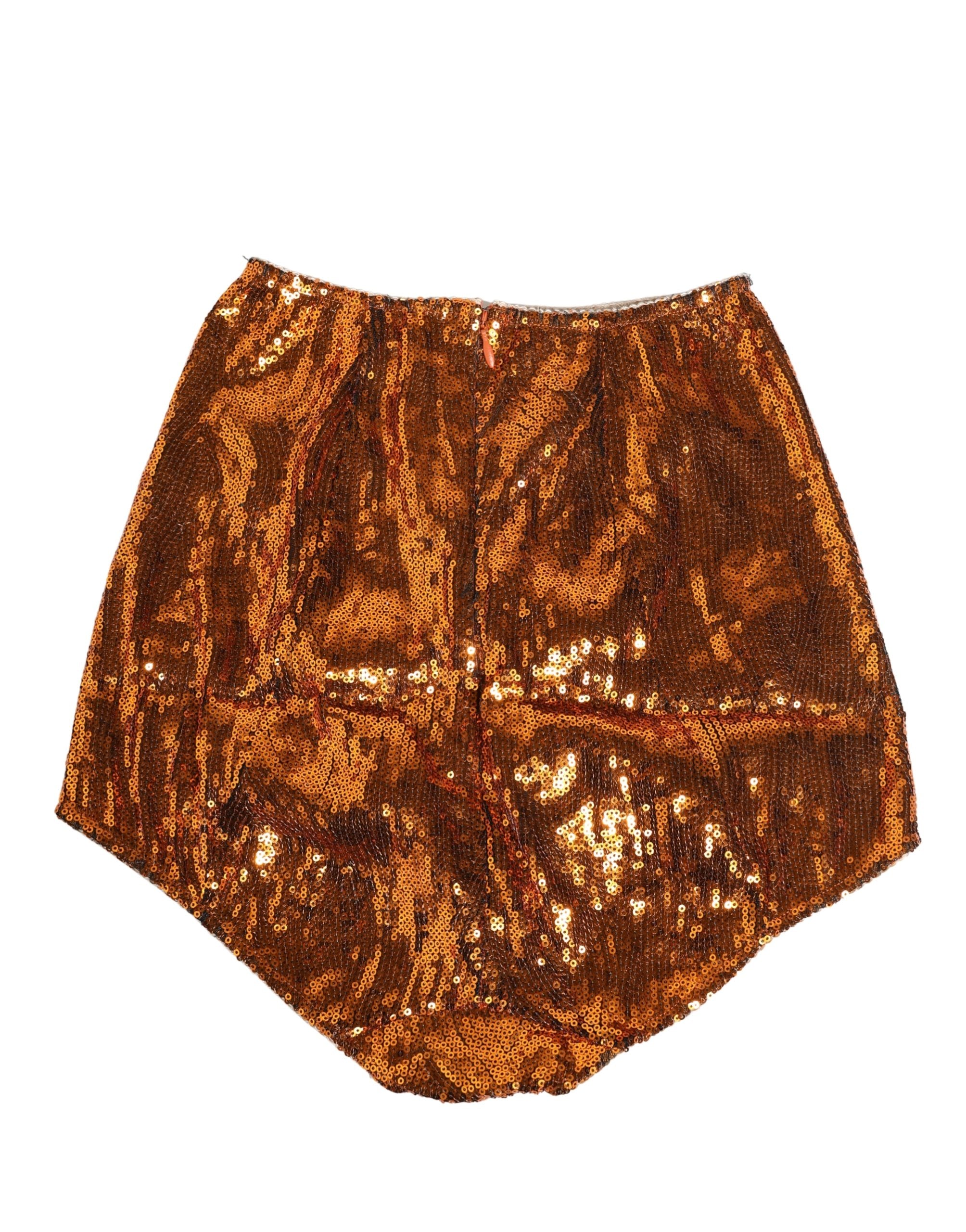 Dolce & Gabbana Oranges Pailletten-Nylon-Taillengürtel-Unterwäsche