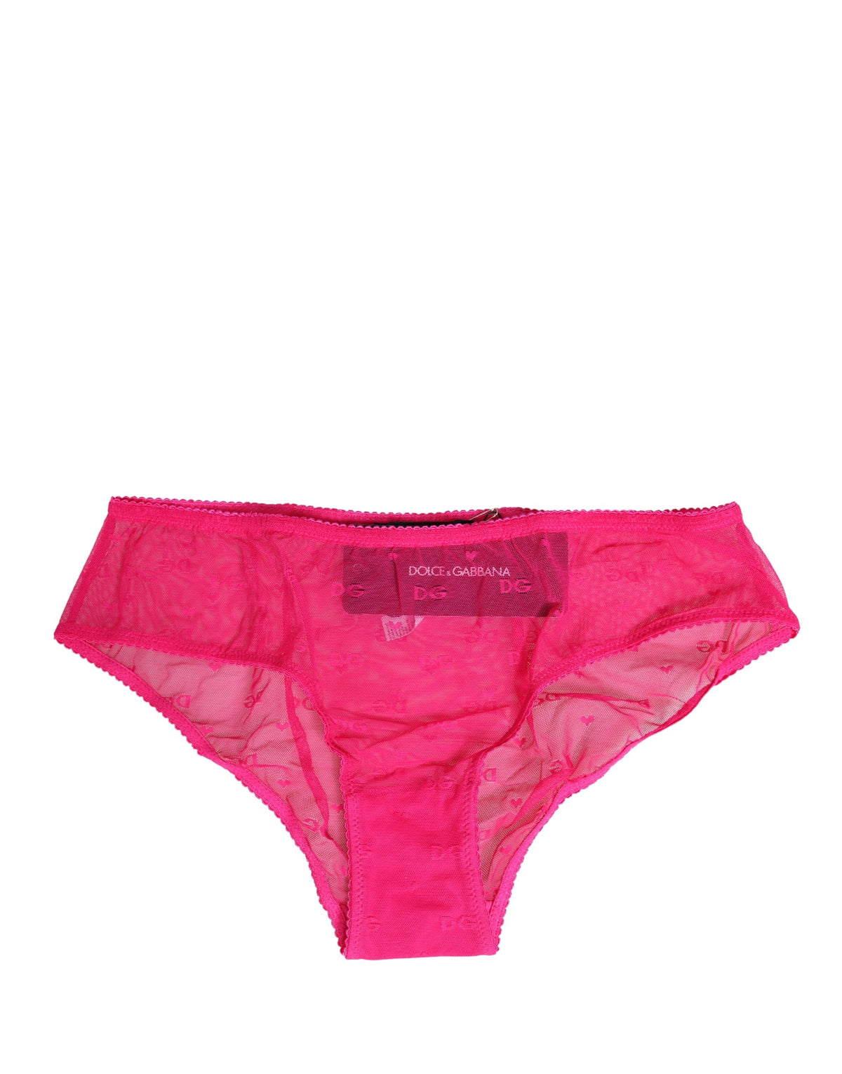 Dolce & Gabbana Pinkfarbener Cheekini-Slip aus Spitze