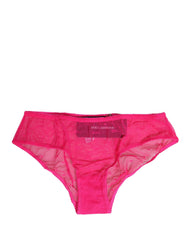 Dolce & Gabbana Pinkfarbener Cheekini-Slip aus Spitze