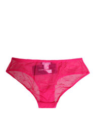 Dolce & Gabbana Pinkfarbener Cheekini-Slip aus Spitze