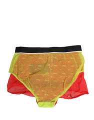 Dolce & Gabbana Rot Gelb Tüll Miederhose Unterwäsche