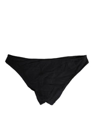 Dolce & Gabbana Schwarze Nylon DG Logo Plakette Regular Slip Unterwäsche