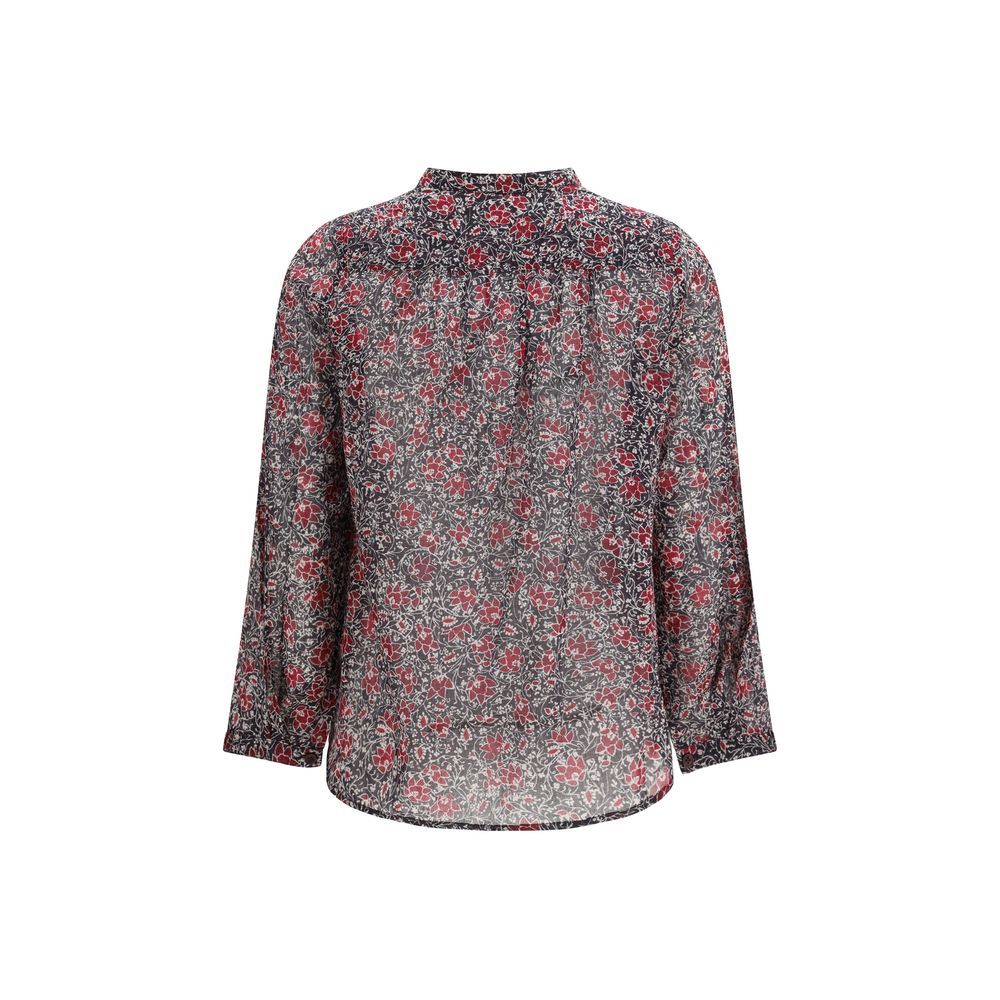 Marant Etoile Lila Baumwollhemd mit Muster