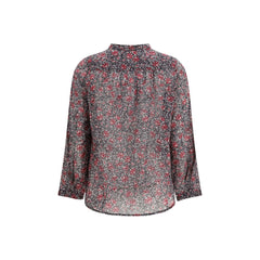 Marant Etoile Lila Baumwollhemd mit Muster